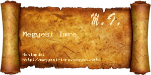 Megyesi Imre névjegykártya